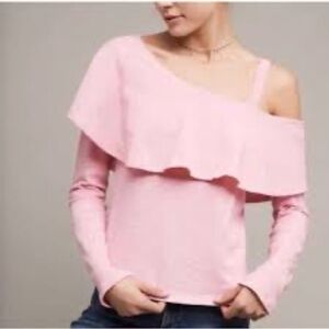 BNWT Anthropologie Postmark Asymmetrical Long Sleeve One Shoulder Top